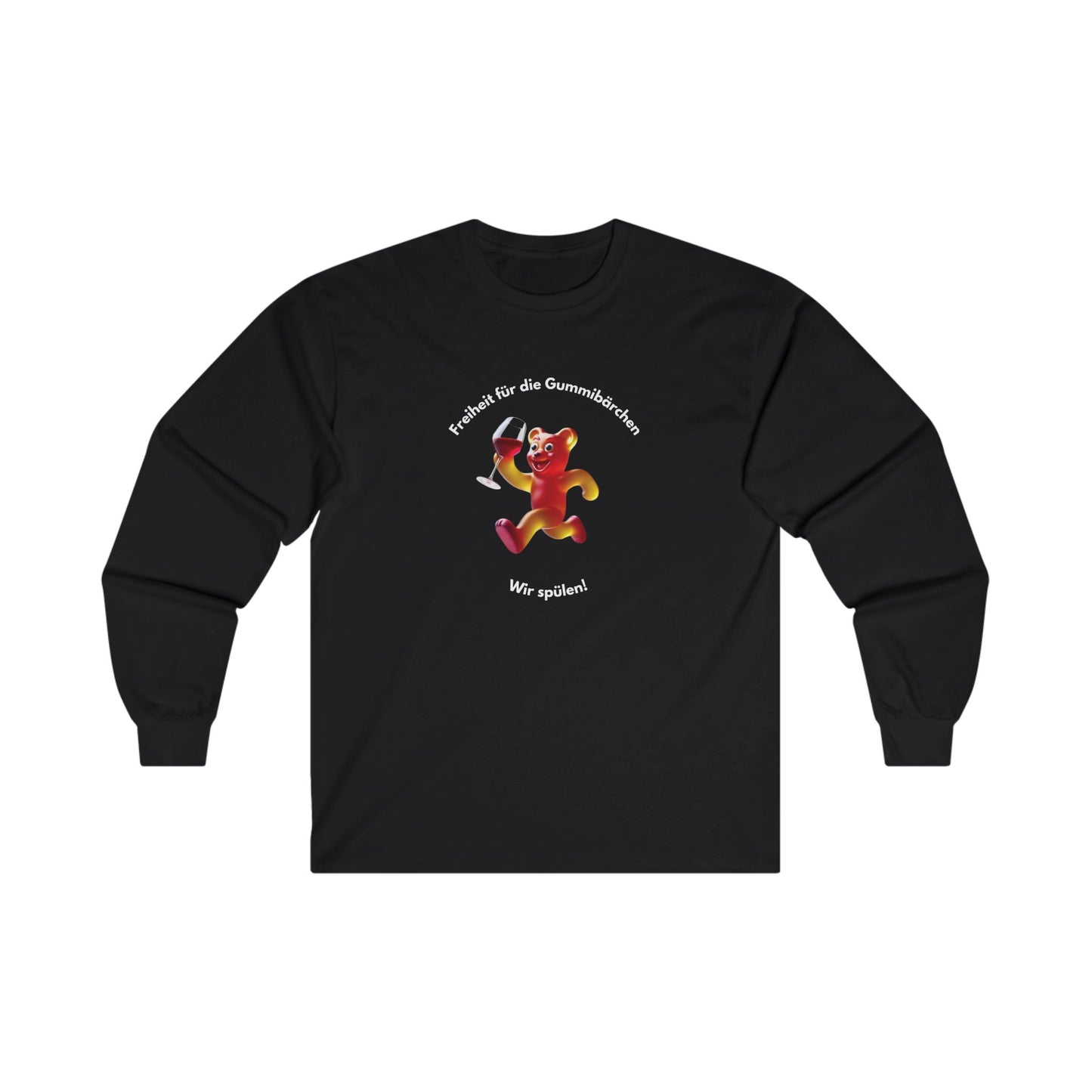 Unisex "Freiheit für die Gummibärchen" Pullover schwarz / mittig