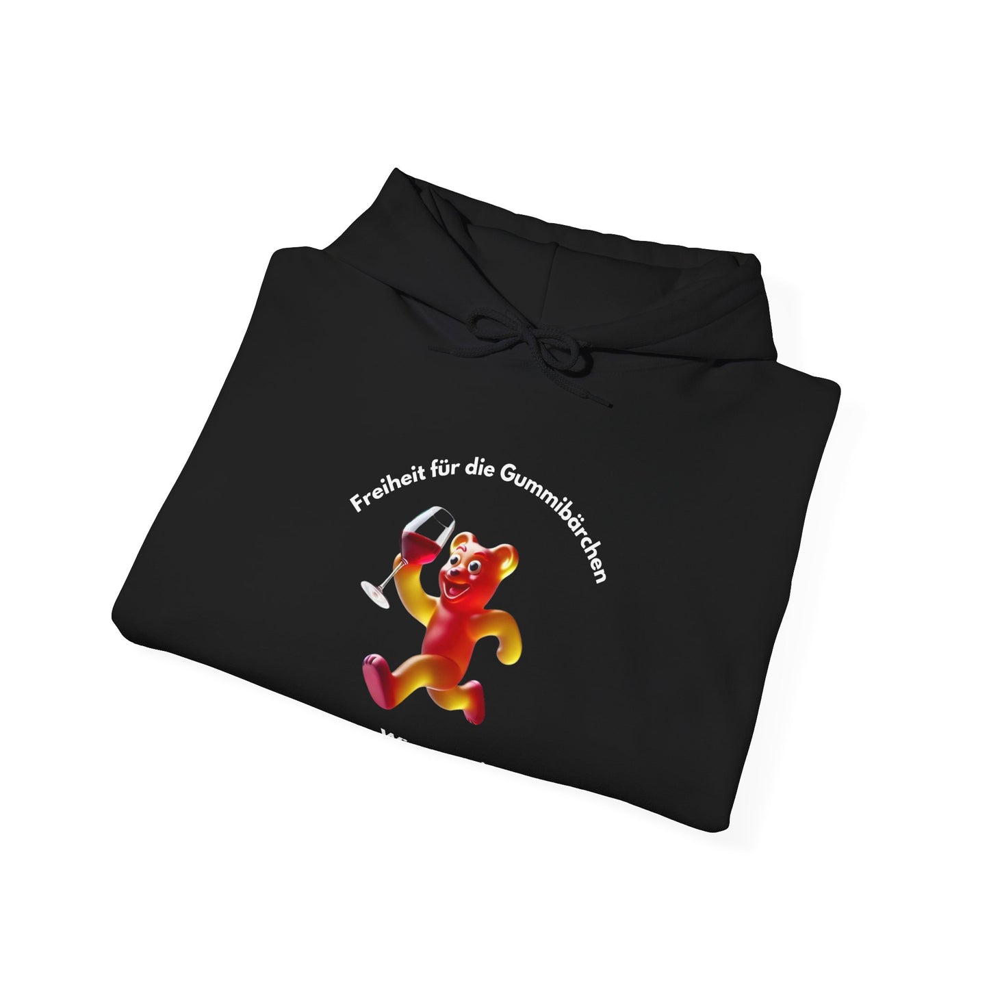 Unisex "Freiheit für die Gummibärchen" Hoodie schwarz / mittig