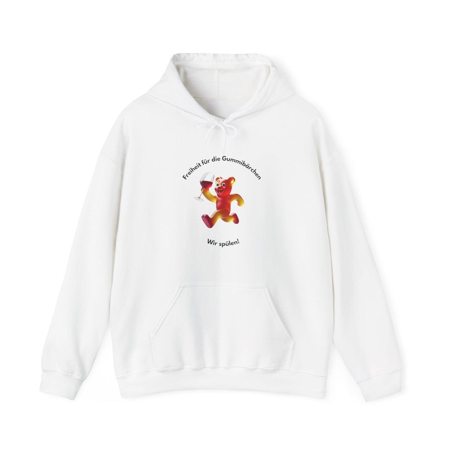 Unisex "Freiheit für die Gummibärchen" Hoodie weiß / mittig