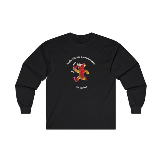 Unisex "Freiheit für die Gummibärchen" Pullover schwarz / mittig
