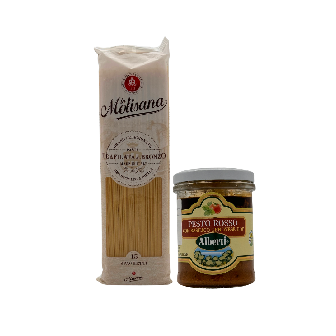 Spaghetti + Pesto Rosso